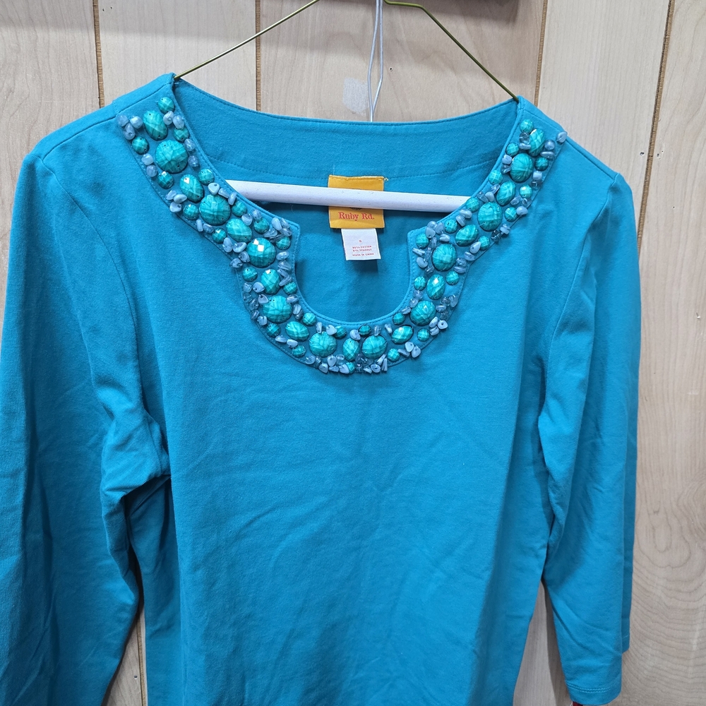 NEW ITEMS!!! Ruby Rd. Turquoise Beaded Top NWT